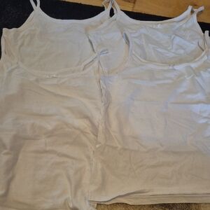 Place Kids White Tank Tops